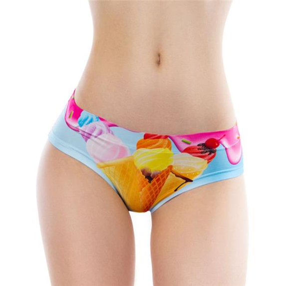 mememe SMI-14 Slip Comfortable Panties with Impressive Prints - Sweet Me - Ice Cream - Extra Large