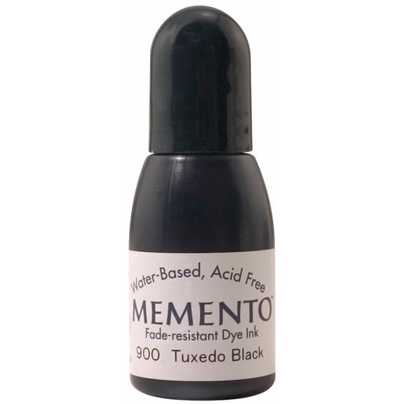 Memento Dye Ink Refill .5oz-Tuxedo Black