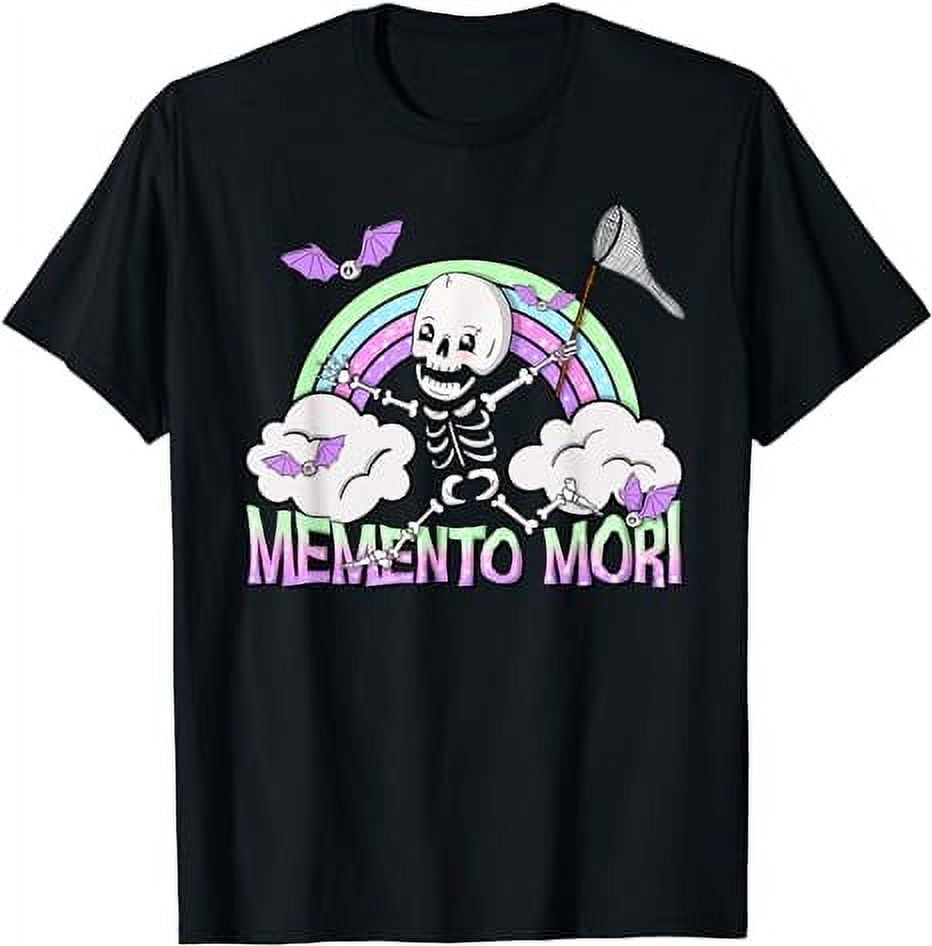 Memento Mori Pastel Goth Cute Kawaii Skeleton Eyeball Bats TShirt