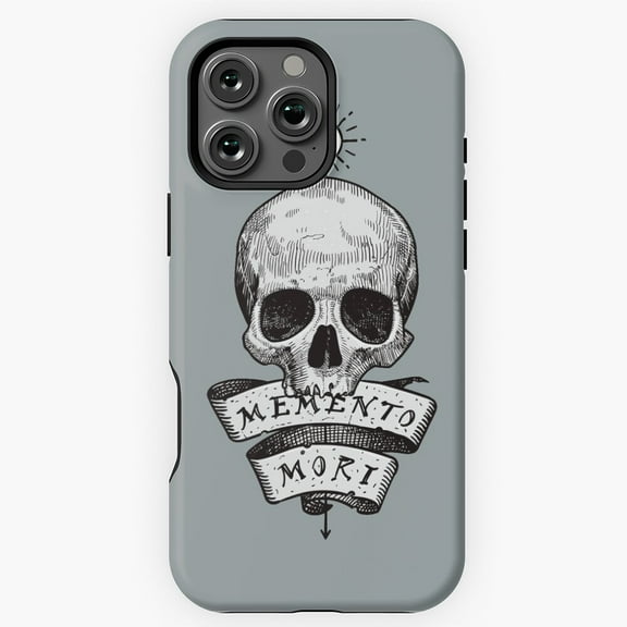 Memento mori Gothic Skeleton Quote Phone Case for iPhone 16 15 14 13 12 11 Pro Max M5900196