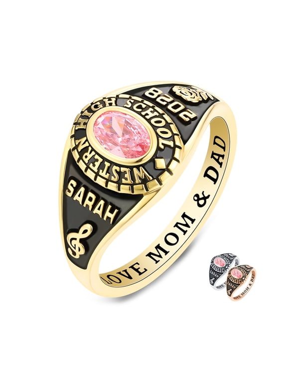 Mementos Jewelry USA Customized Classic Sterling Silver Class Rings for Women High School College