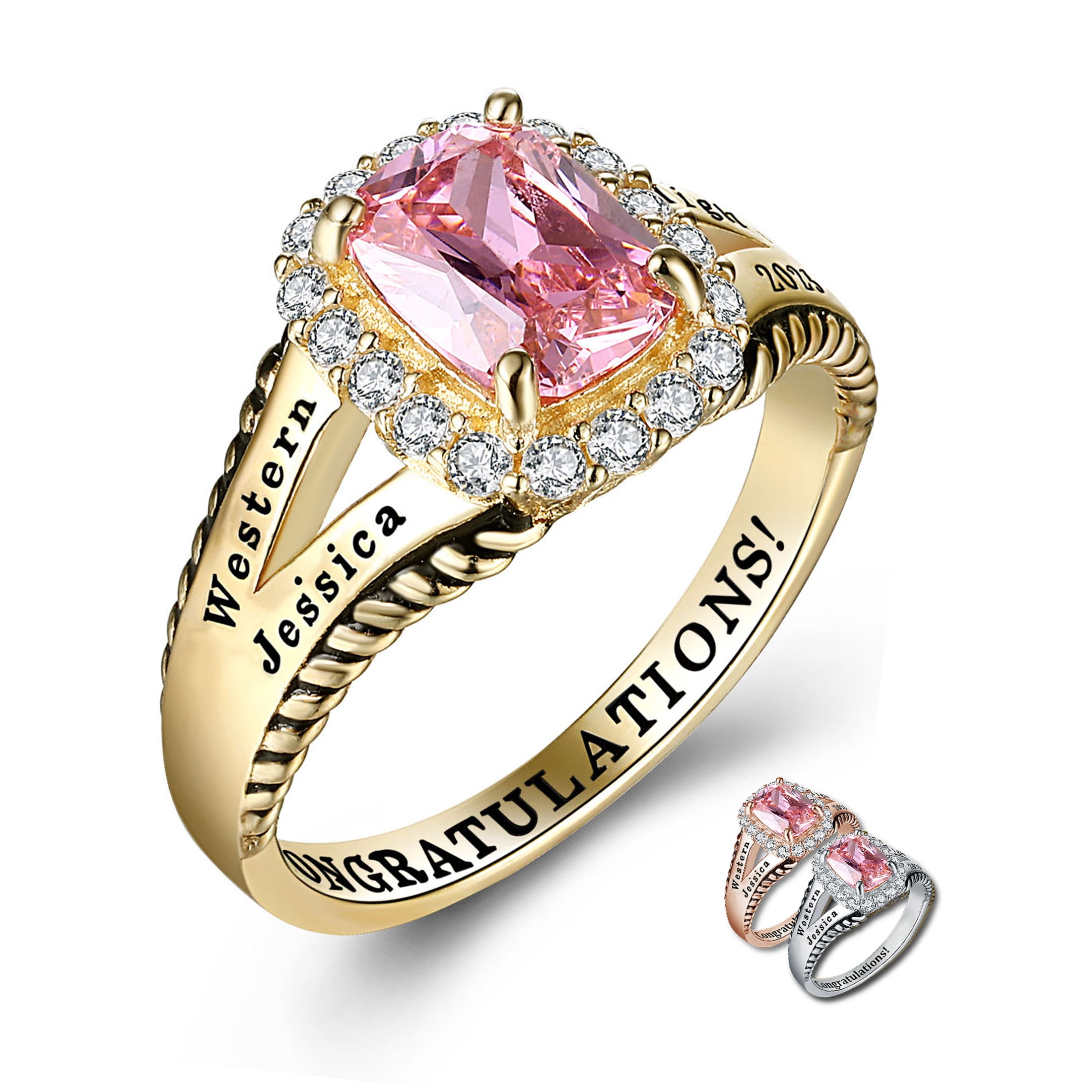 Mementos Jewelry by PJM Custom Sterling Silver Class Rings for