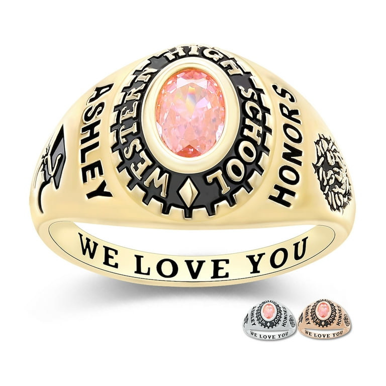 Mementos Jewelry by PJM Custom Women's Class Rings Sterling Silver