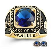MEMENTOS JEWELRY BY PJM Personalized Sterling Silver Men's Class Rings for High School or College