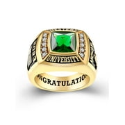 MEMENTOS JEWELRY Mementos Sterling Silver or 10kt Gold Customized Men's Class Ring for High School College University