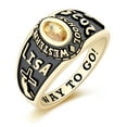 thumbnail image 1 of Mementos PJM Customized Petite Women's Class Ring 10kt Yellow Gold for High School and College, 1 of 5