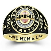 Mementos PJM Custom Class Rings for Women High School College-Privilege-Sterling Silver/Gold