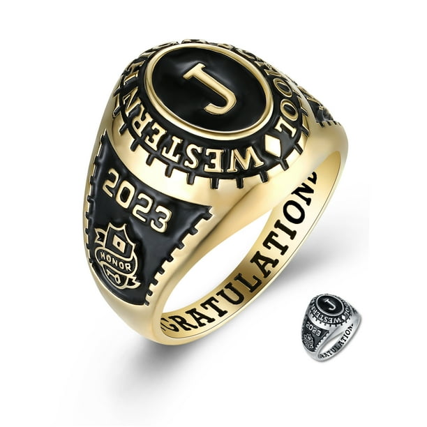 Free Shipping! Mementos USA Customized 10kt Yellow Gold Class