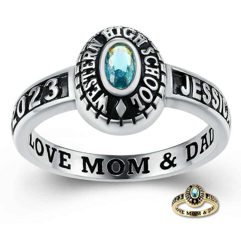 Mementos Jewelry by PJM Custom 10kt White Gold Class Rings for