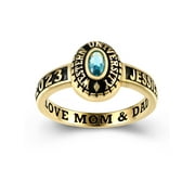 MEMENTOS JEWELRY Mementos USA Customized Class Rings for Women High School and College Graduation 10kt Yellow Gold