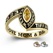 Mementos Jewelry by PJM Customized Sterling Silver Class Rings for Women High School or College