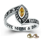 MEMENTOS JEWELRY Mementos USA Customized Fashion Sterling Silver Class Rings for Women High School College Graduation