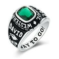 thumbnail image 1 of Mementos PJM Custom Large Men's Class Rings 10kt White Gold for High School and College, 1 of 6