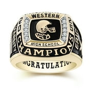 MEMENTOS JEWELRY BY PJM Custom Men's Class Rings Sterling Silver for High School College Champion