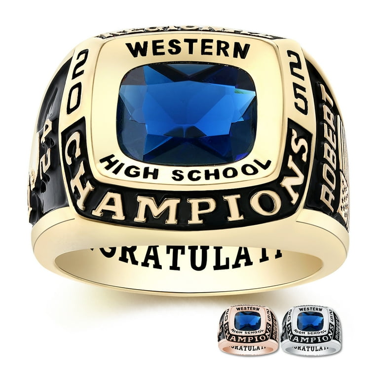 Mementos Jewelry by PJM Custom Sterling Silver Men's Class Rings