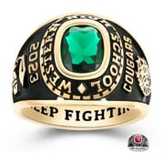 MEMENTOS JEWELRY BY PJM Customized 10kt Yellow Gold Class Rings for Men High School College-Ultimate