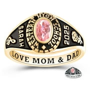 Mementos PJM Customized Women's Class Rings 10kt Yellow Gold for High School and College-Classic