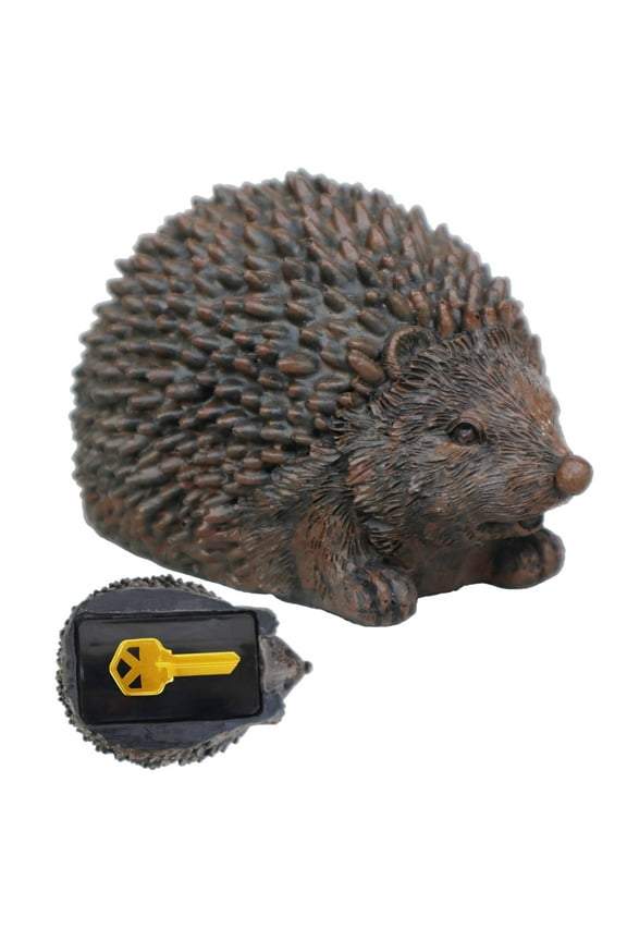 Hide a Key Outside Hedgehog Compartment Faux Key Hider Rock Decoration Outdoor Fob Spare Container Safe Lock Box Holder for Yard Garden House