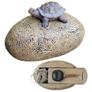 Memeyou Hide A Key Outside Turtle Compartment Faux Key Hider Rock Decoration Outdoor Fob Spare Container Safe Lock Box Holder For Yard Garden House