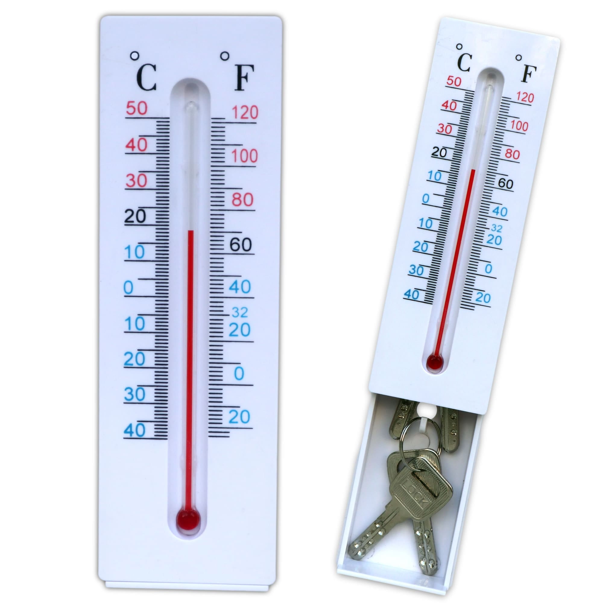 Memeyou Hide A Key Outside Thermometer Compartment Faux Key Hider Decoration Outdoor Fob Spare Container Safe Lock Box Holder For Yard Garden House Rock