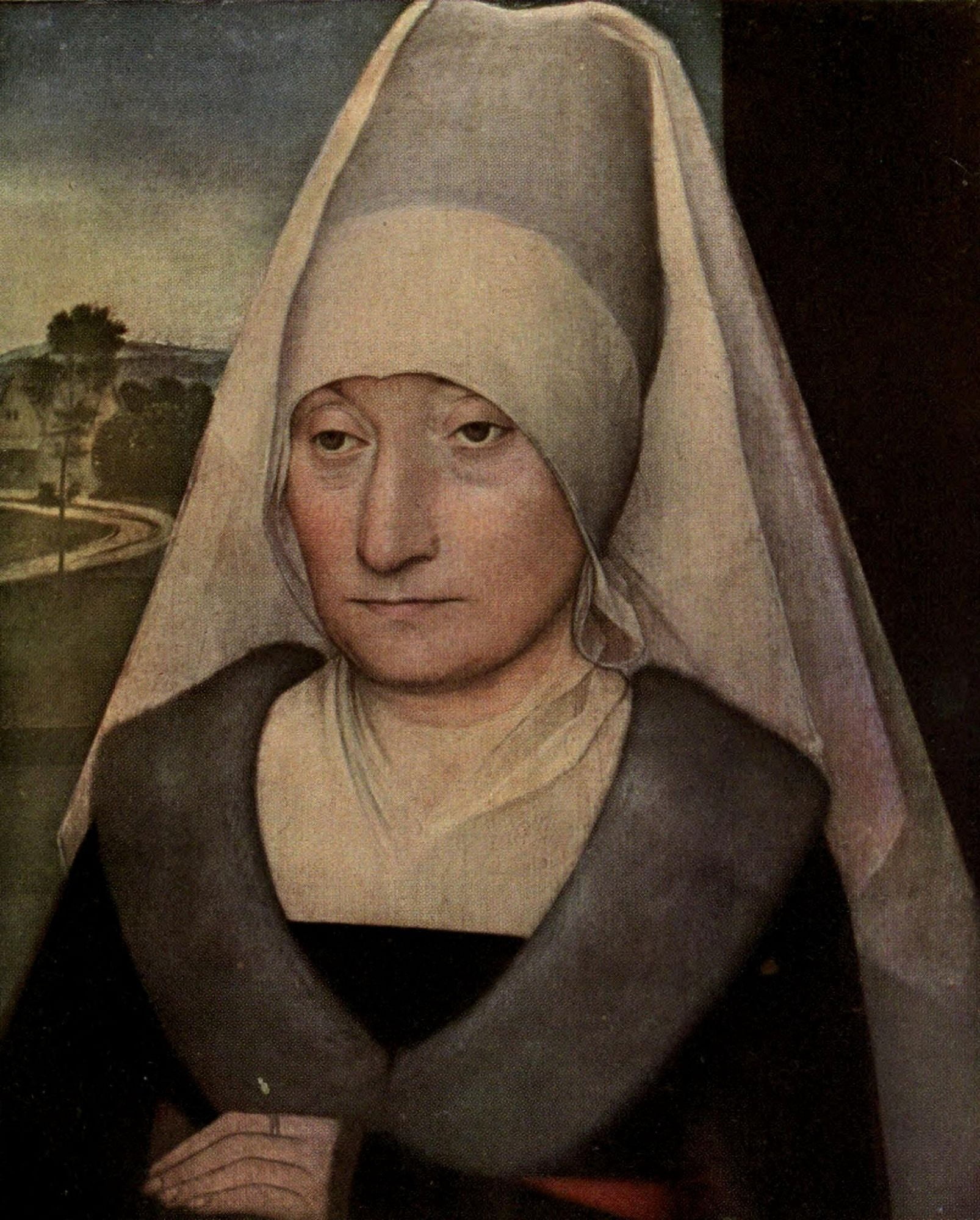 Memlinc 1909 An old lady Canvas Art - Hans Memling (18 x 24)