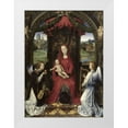 thumbnail image 1 of Memling, Hans 25x32 White Modern Wood Framed Museum Art Print Titled - Madonna and Child With Two Angels, 1 of 4