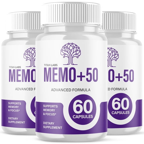 Memo+50 Advanced Brain Support Formula Supplement 180 Capsules