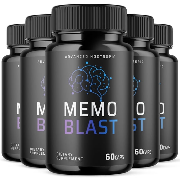 Memo Blast Advanced Formula Brain Support Pills Maximum Strength Supplement MemoBlast 300 Capsules