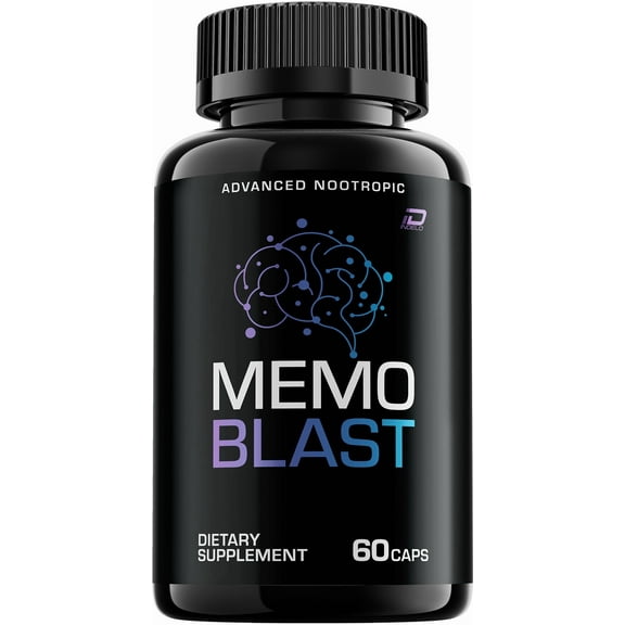 Memo Blast Supplement Capsules – MemoBlast Natural Blend Memory Focus, 1 Pack, 60 Capsules