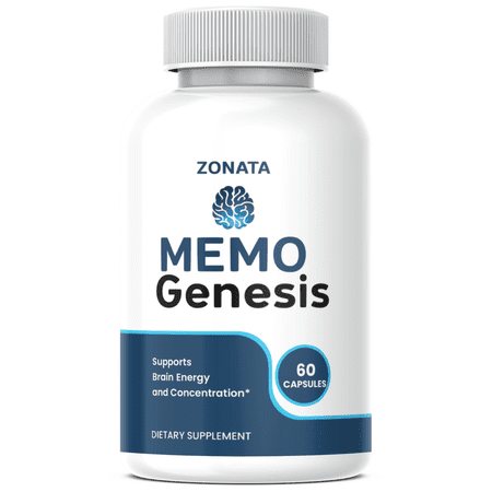 Memo Genesis Brain and Memory Support Supplement, Memo Genesis Pills Premium Formula, 60 Count