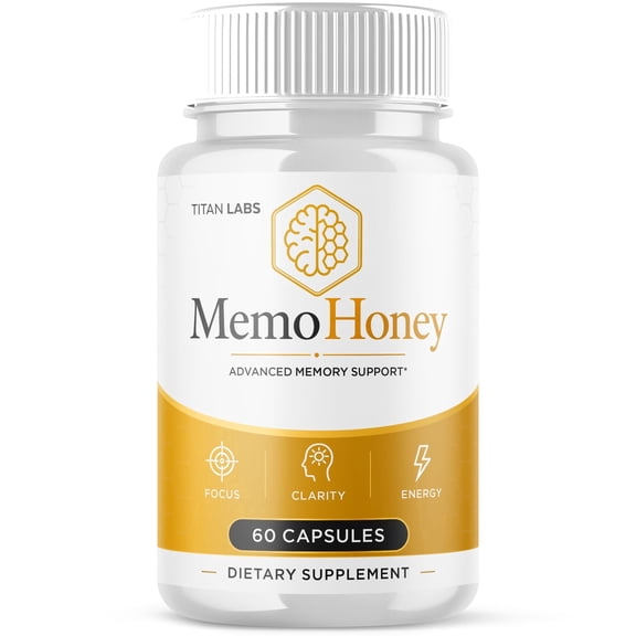 Memo Honey Advanced Brain Support Formula Supplement MemoHoney 60 Capsules