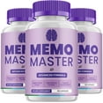 thumbnail image 1 of Memo Master Supplement Capsules – MemoMaster All-Natural Maximum Strength Formula Focus Pills, Memory Support and Reviews (3 Pack – 180 Capsules), 1 of 6