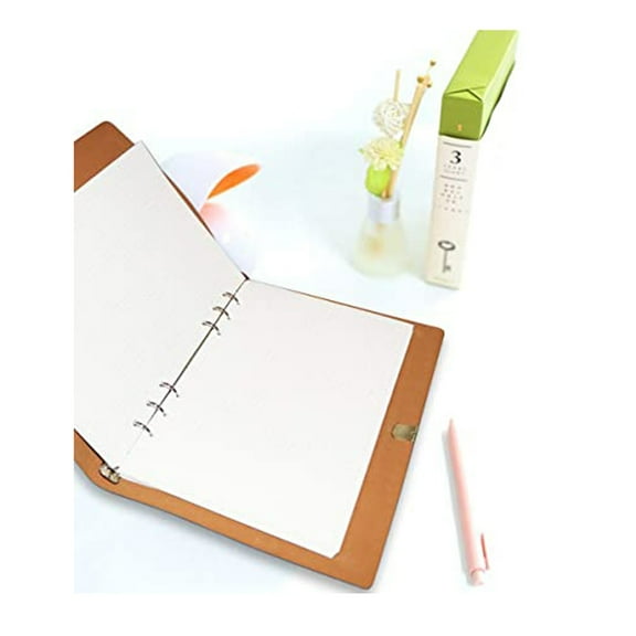 Memo Notepads and Scratch Pads A5 Leather Binder Notebook Diary Notebook Diary Replaceable Paper