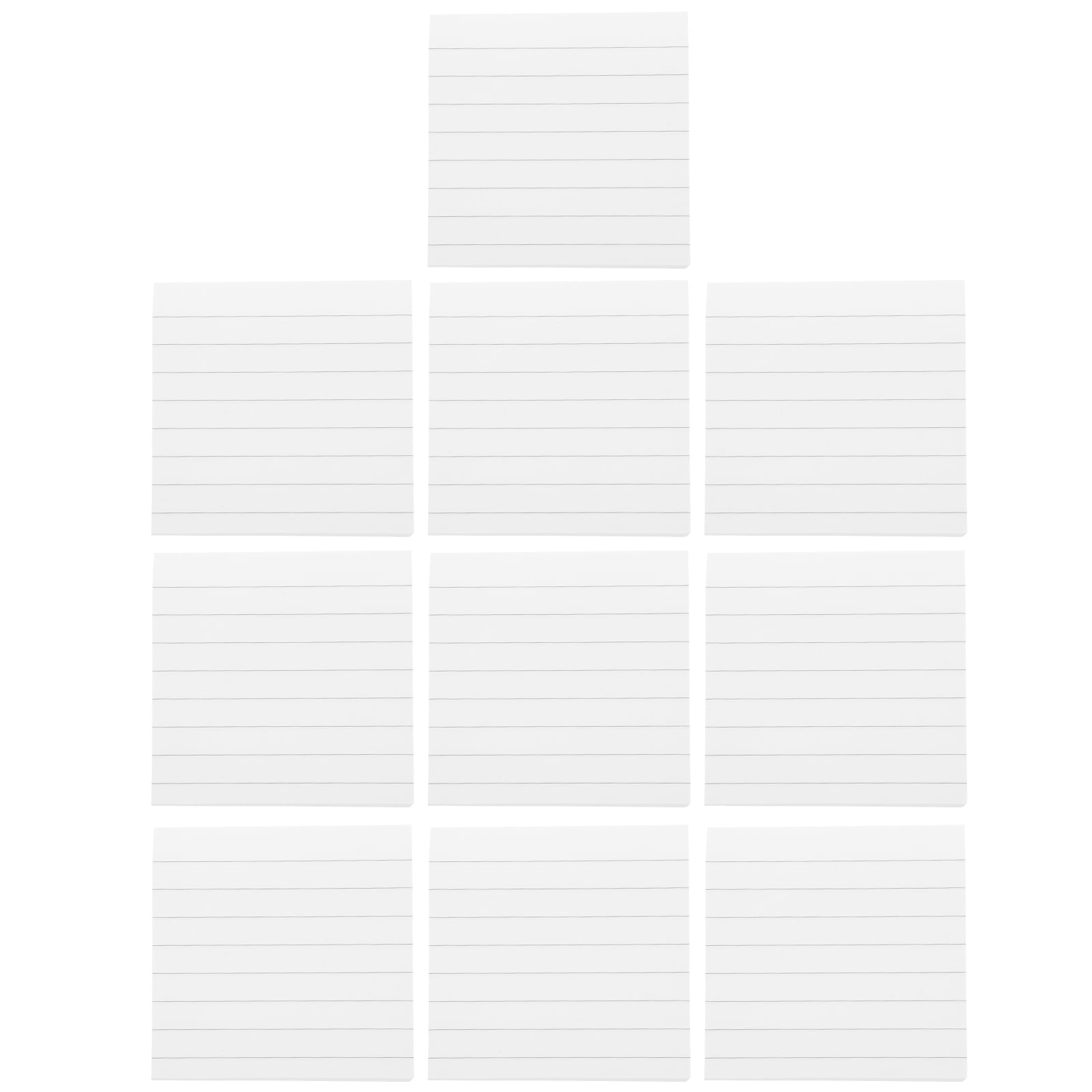 Memo Pads 10Pcs Adhesive Paper Notepads Stationery Transverse Line Note Pads Memo Pads (White