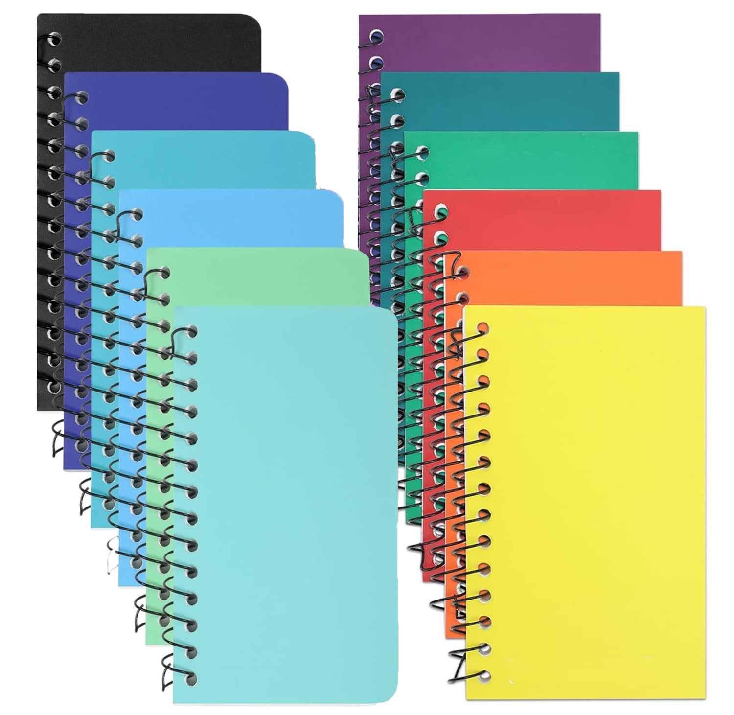 Memo Pads,Bexikou 5 × 3 Inch 12 Pack Small Notebook,Pocket Notebook,Mini Note Pads for Home Office,60 Sheets College Ruled Mini Notebook,Random Colors
