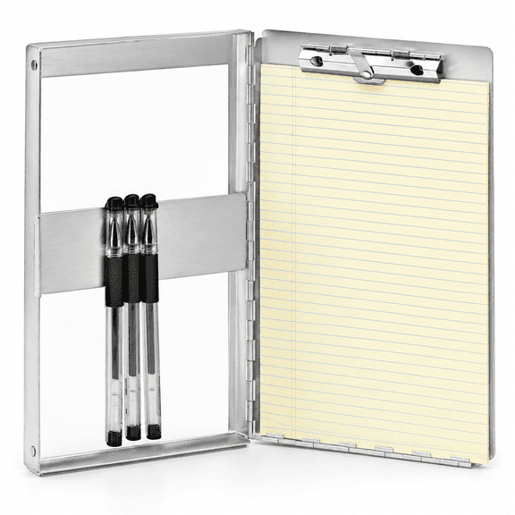 Memo Size 10.2 x 6 x 1 in Aluminum Recycled Metal Form Holder Clipboard