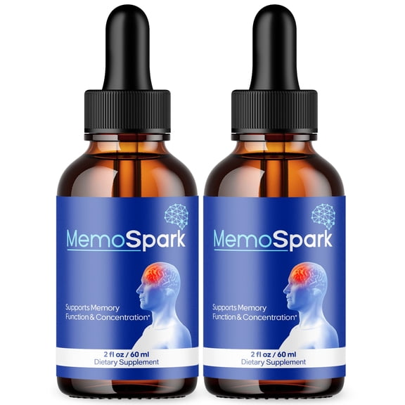 Memo Spark Advanced Formula Brain Support Drops MemoSpark Maximum Strength Supplement 60 Servings