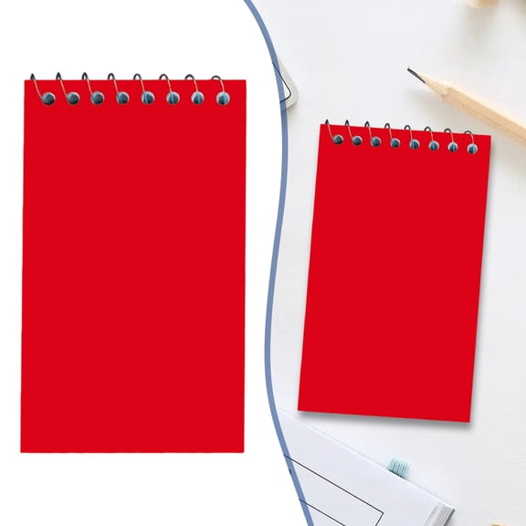 Memo Top Wire Bound, Pocket Notepad College Ruled, Memo Pads with Sheets, Red