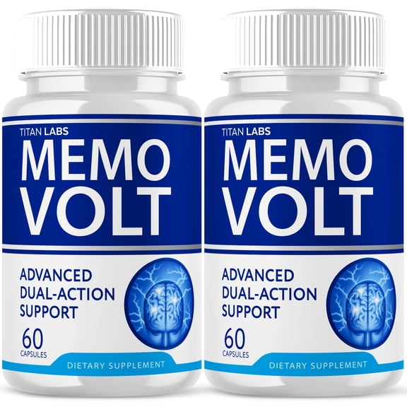Memo Volt Advanced Brain Support Pills Formula Supplement MemoVolt Capsules (2 Pack)