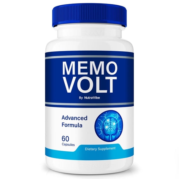 Memo Volt Pills – Daily Formula with a Natural Blend to Help Maintain Focus, Memory & Concentration | Clean, Gentle, Easy-to-Swallow Capsules for Everyday Sharpness (60 Capsules)