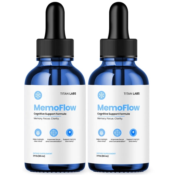 MemoFlow Drops Advanced Formula Brain Support Supplement Memo Flow (2 Pack)