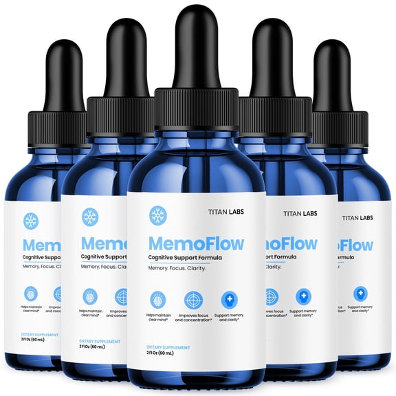 MemoFlow Drops Advanced Formula Brain Support Supplement Memo Flow (5 Pack)