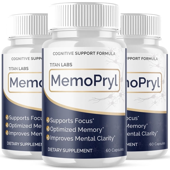 MemoPryl Advanced Brain Support Formula Supplement Memo Pryl 180 Capsules