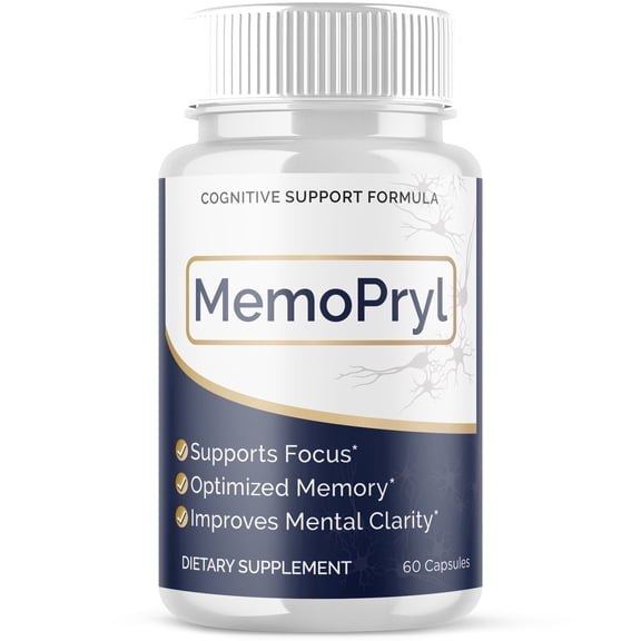 MemoPryl Advanced Formula Brain Support Pills Maximum Strength Supplement Memo Pryl 60 Capsules