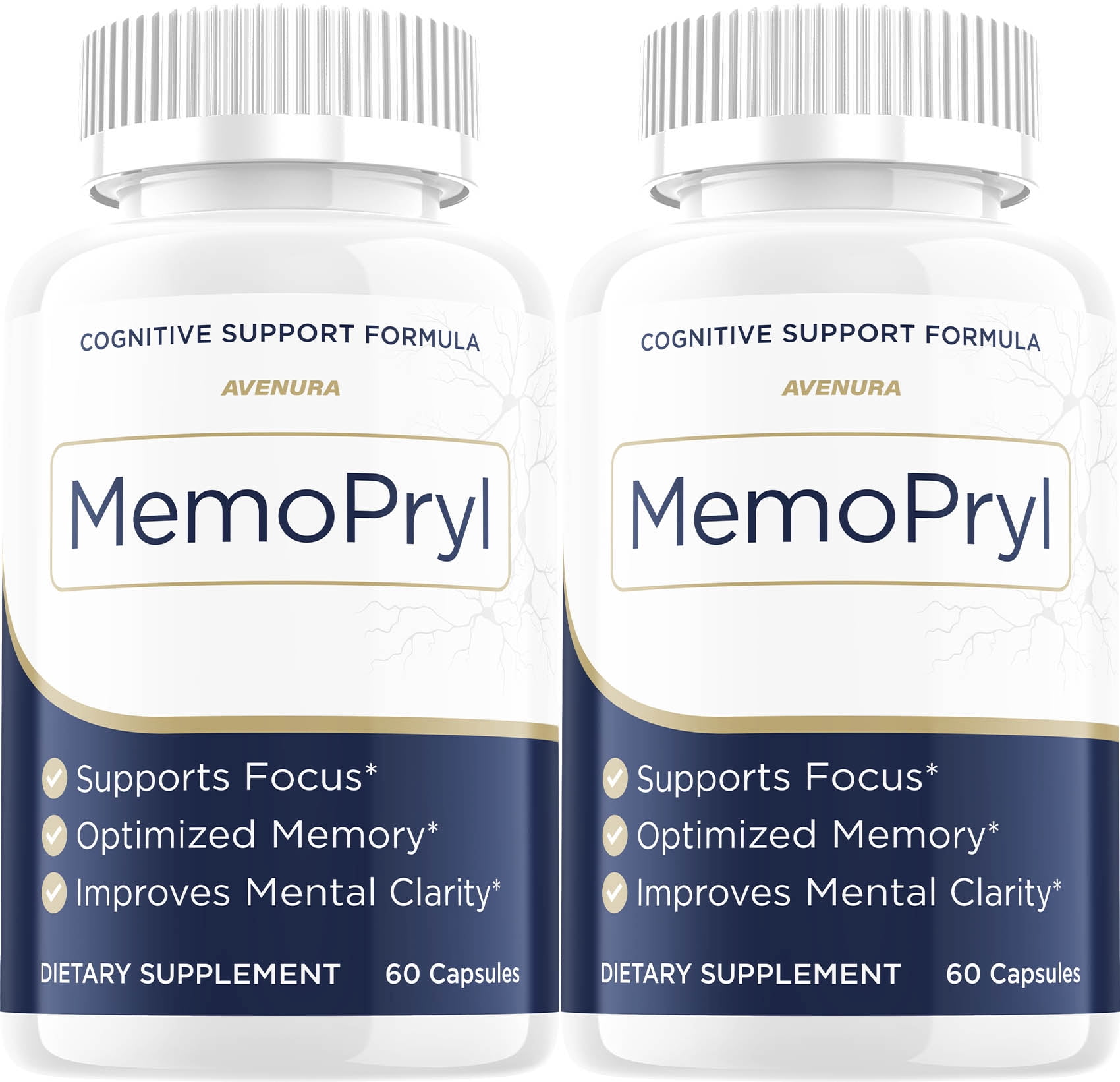 MemoPryl Capsules – Memo Pryl Natural Blend Memory Focus Support Supplement, 2 Pack, 120 Capsules