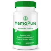 MemoPure   Daily Formula with a Natural Blend to Help Maintain Focus, Memory & Concentration | Clean, Gentle, Easy-to-Swallow Capsules for Everyday Sharpness 60 Capsules