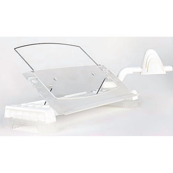 MemoScape Adjustable in-Line Document Holder for Typing | Reduces Neck Strain, Improves Focus, Boosts Desk Organization, and Workflow | Paper Holder Stand for Desk and Home Office - White (VUR 2080)