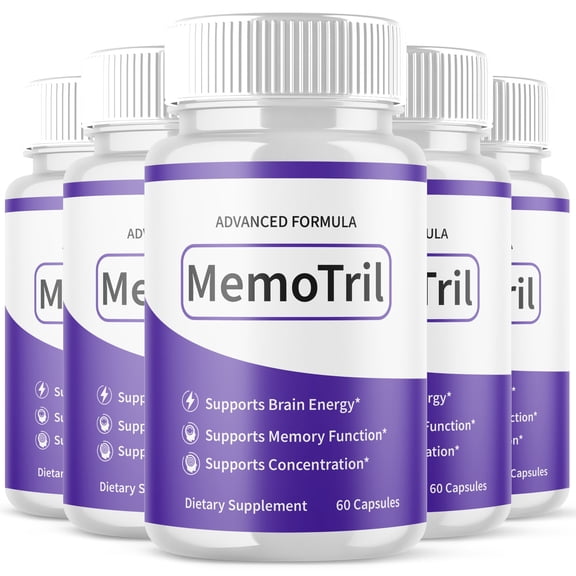 MemoTril Advanced Formula Brain Support Pills Maximum Strength Supplement 300 Capsules