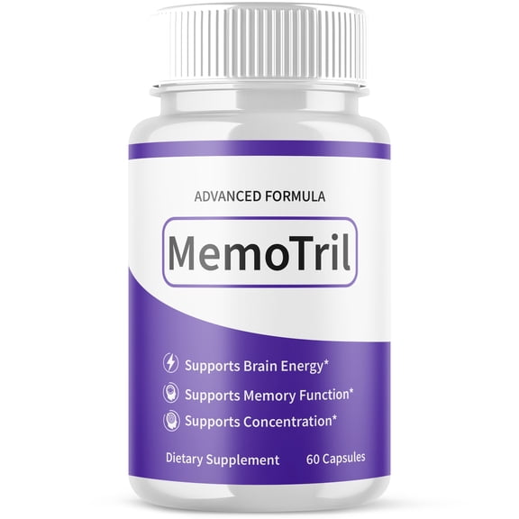 MemoTril Advanced Formula Brain Support Pills Maximum Strength Supplement 60 Capsules