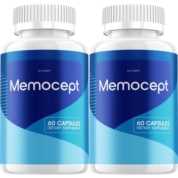 Memocept Capsules  Memocept Natural Blend Memory Focus Support Supplement, 2 Pack, 120 Capsules